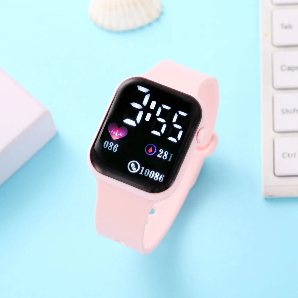 Montre LED Électronique Carrée - Design Mode Étanche Extérieur