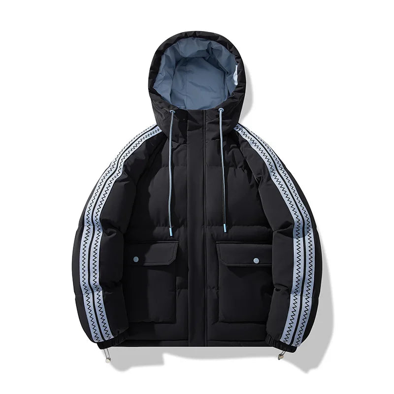 Veste Homme Hiver 2025 - Manteau Matelassé Capuche Chaud Ample