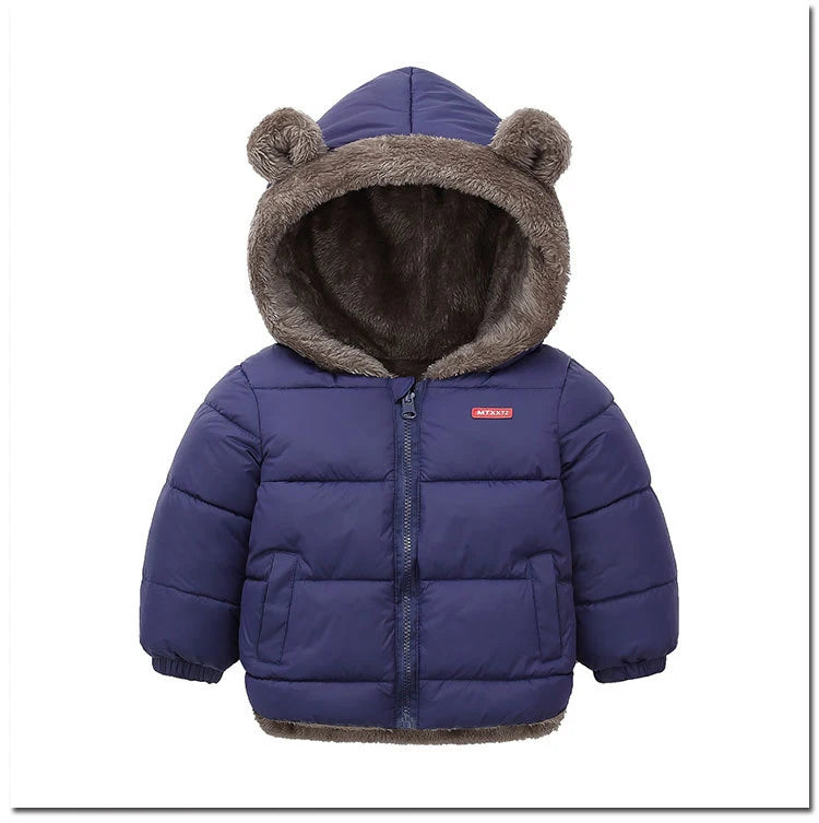 Veste Enfant Épaisse à Capuche - Manteau Chaud Garçon Fille 2-6 Ans