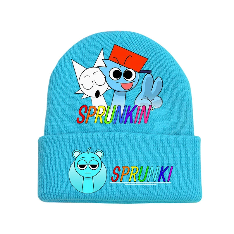 Bonnet Sprunki Enfant - Chapeau Tricoté Tendance Hiver Chaud
