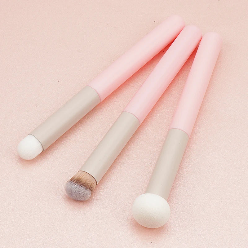 Set Pinceaux Maquillage Doux et Éponge - Correcteur Fond de Teint Lèvres