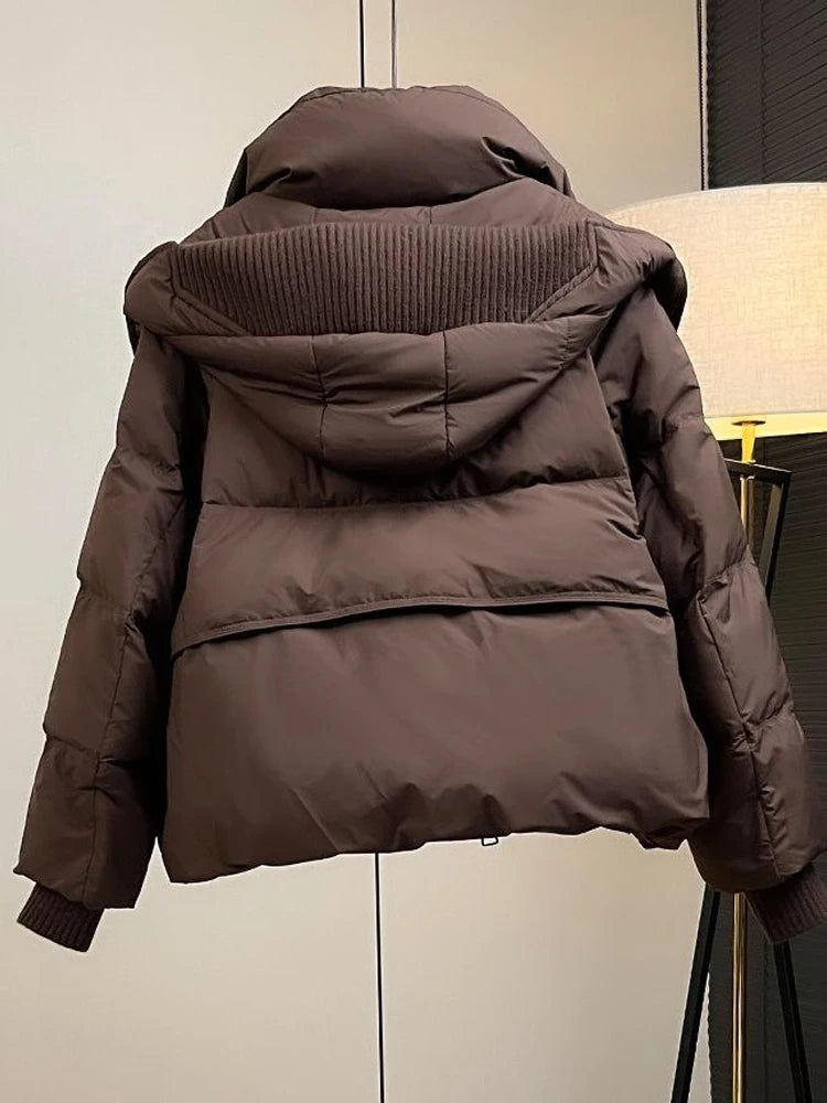 Parka Femme Coréenne Automne Hiver - Veste Matelassée Chaude à Capuche