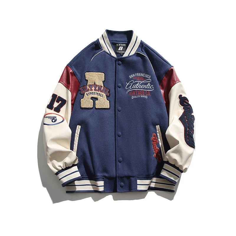 Veste Baseball Homme 2024 - Blouson Broderie Style Universitaire