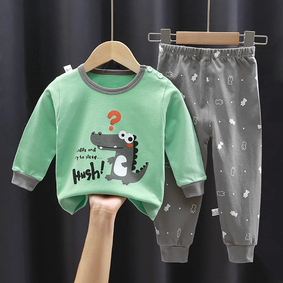 Pyjama Coton Enfant Unisexe - Ensemble Chaud Motifs Cartoon