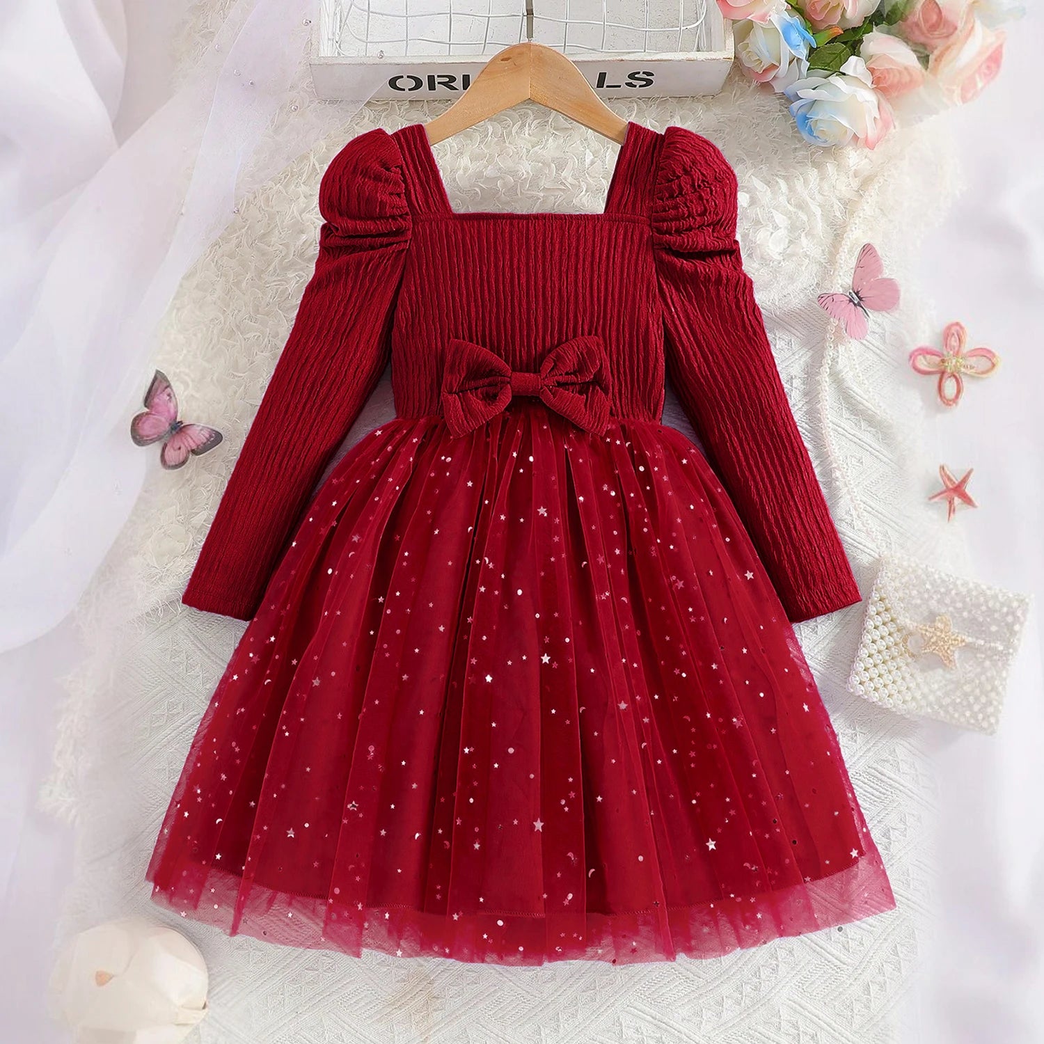 Robe de princesse fille pailletée – Tenue élégante pour fêtes & occasions (3 à 8 ans