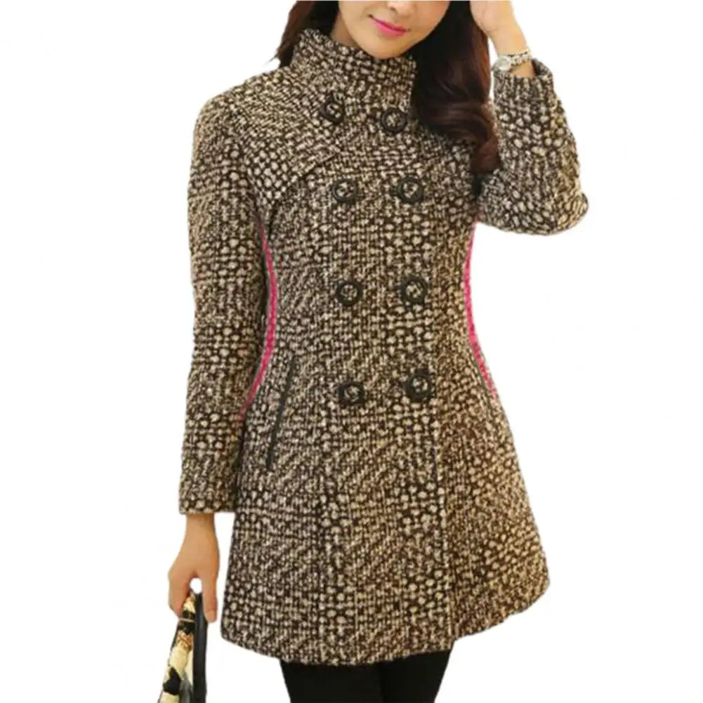 Cardigan Élégant en Tweed pour Femme - Veste Vintage Automne Hiver