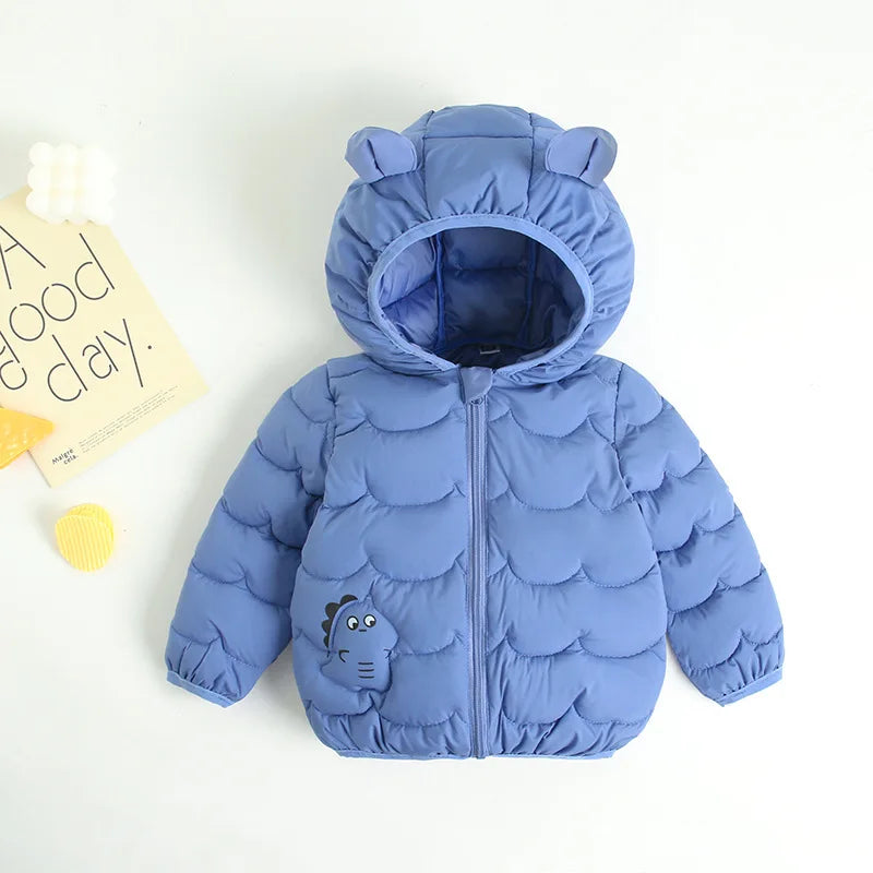 Doudoune Bébé Hiver avec Capuche Ours 🐻 – Chaude & Confortable (2 à 6 ans)