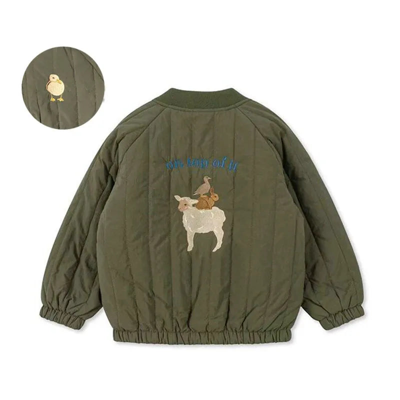 Veste Enfant Fille 1-6 Ans - Manteau Chaud Matelassé Automne Hiver