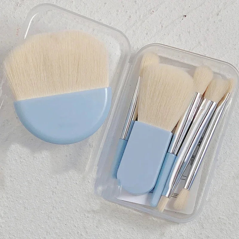 Set de 6 Pinceaux de Maquillage de Voyage Mini avec Boîte - MOONBIFFY