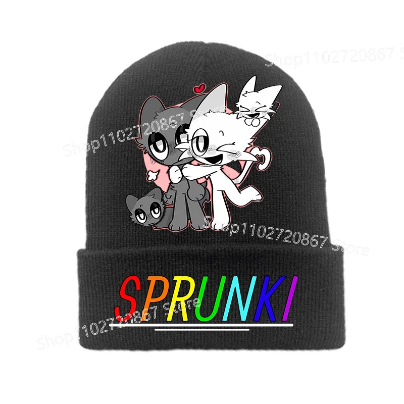 Bonnet Sprunki Enfant - Chapeau Tricoté Tendance Hiver Chaud