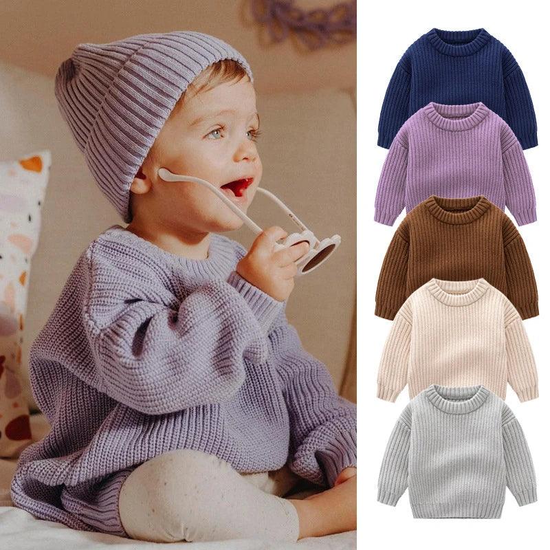 Pull Tricot Bébé Doux & Chaud – Automne/Hiver (0 à 6 ans)