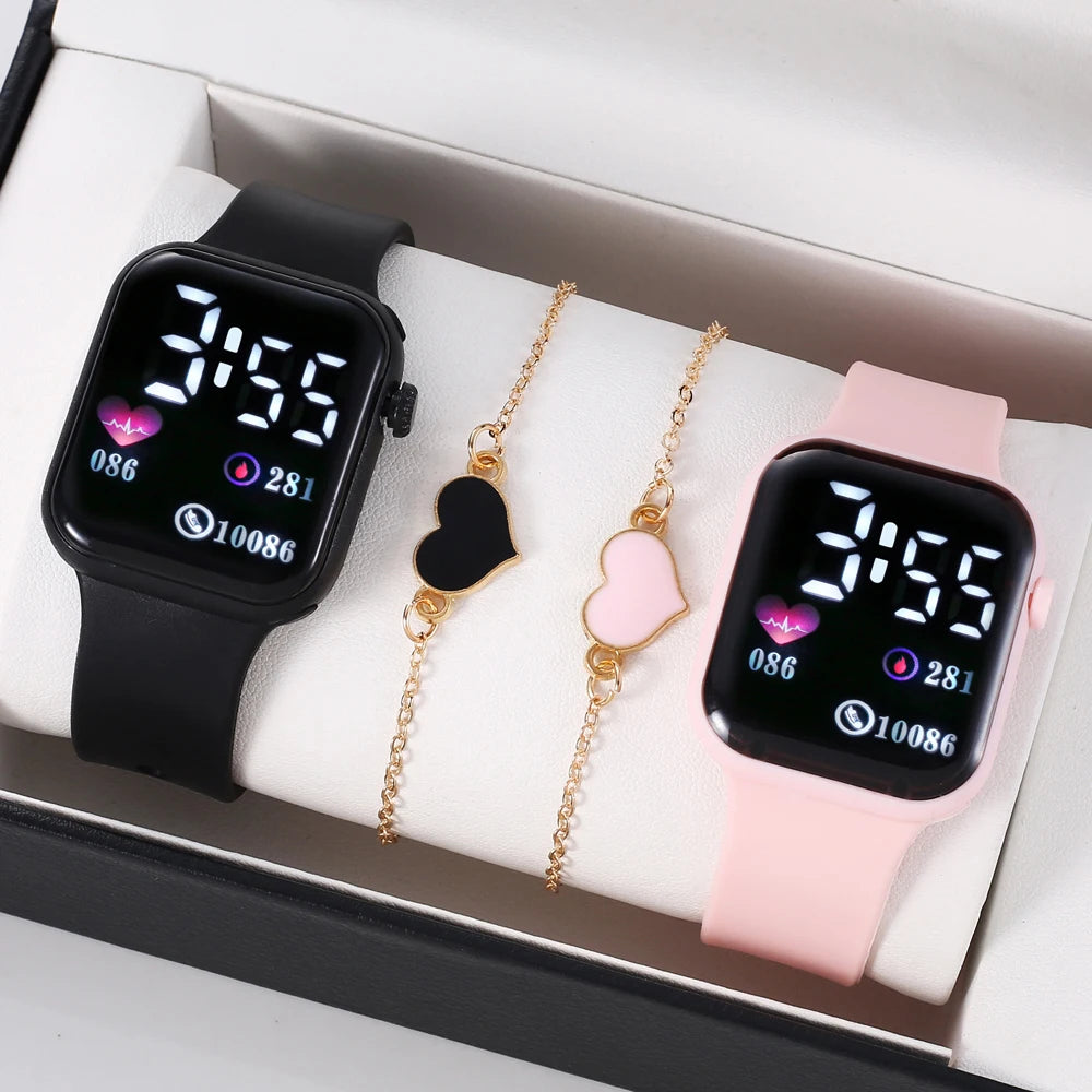 Montre LED Électronique Carrée - Design Mode Étanche Extérieur