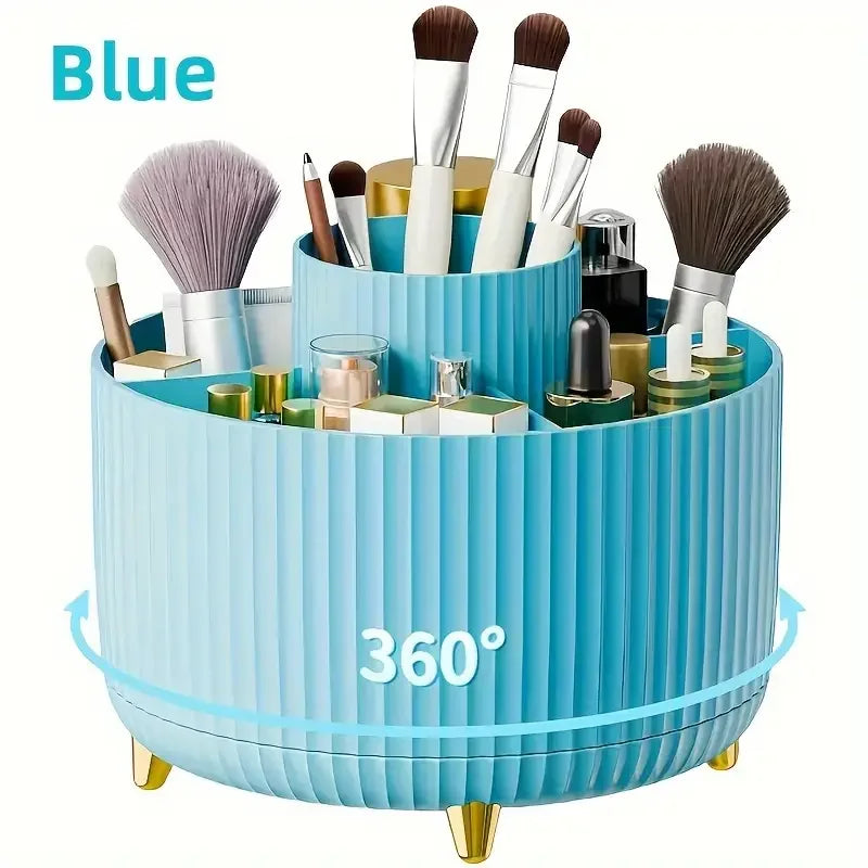 Rangement Maquillage Rotatif 360° - 5 Compartiments Organisateur Cosmétiques