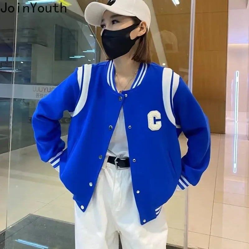 Veste Baseball Femme Oversize - Style Coréen Y2K 2025