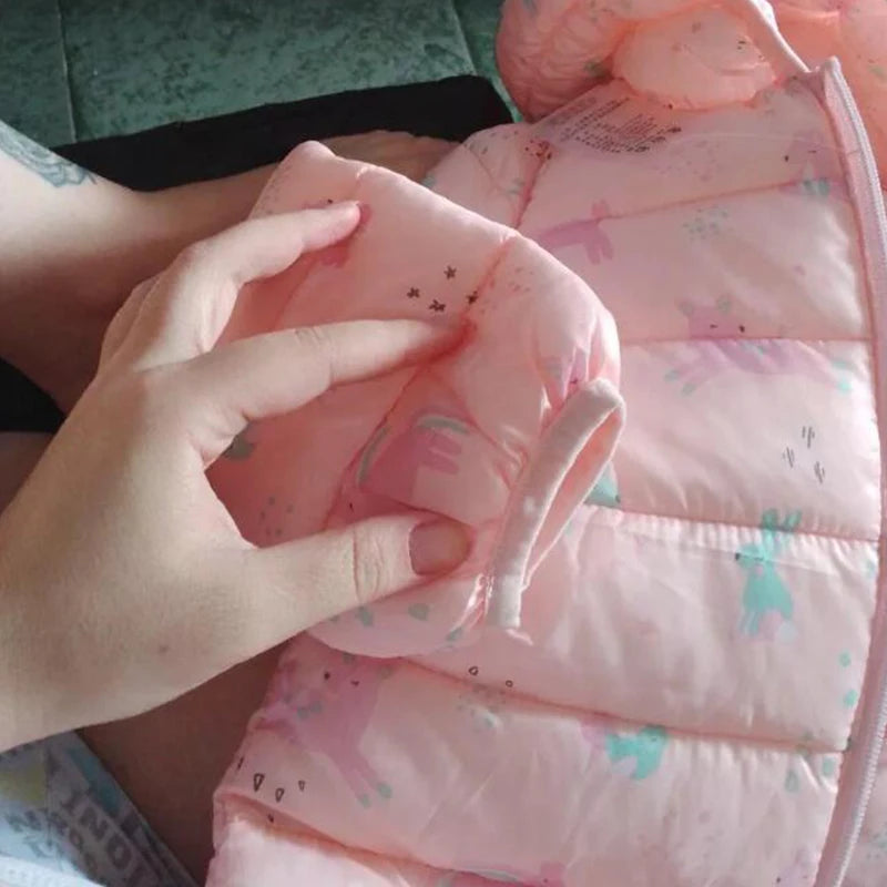 Doudoune Enfant à Capuche Dinosaure - Manteau Léger Automne Hiver 0-5 Ans