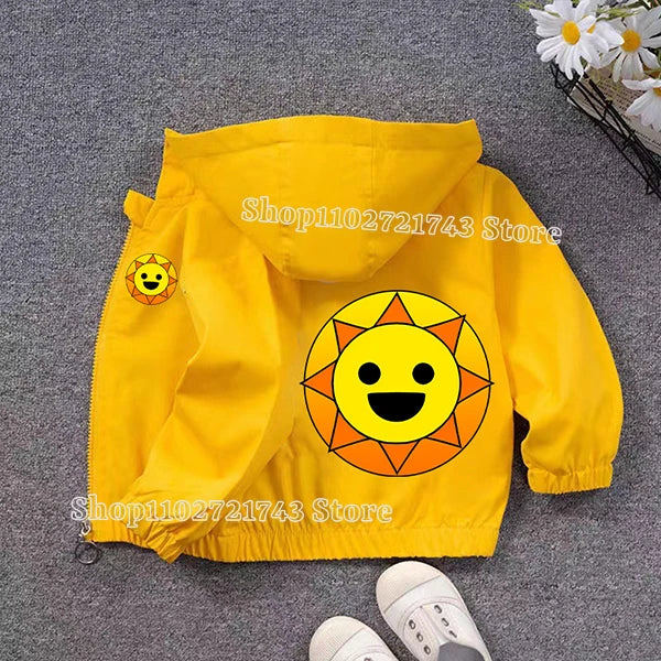 Veste Imperméable Sprunki Enfant - Coupe-Vent Cartoon Automne Hiver