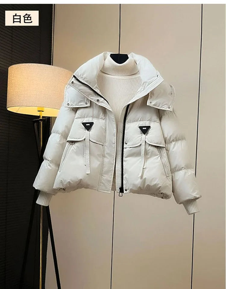 Parka Femme Coréenne Automne Hiver - Veste Matelassée Chaude à Capuche