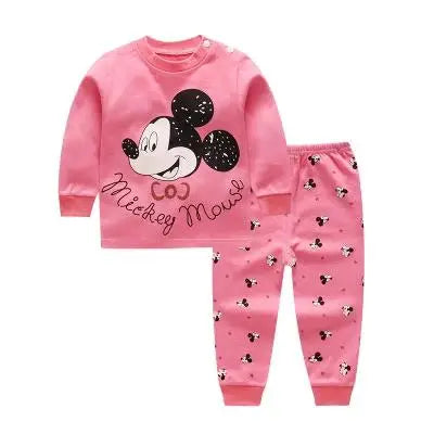 Pyjama Bébé Fille Coton - Ensemble 2 Pièces Automne Hiver Nouveau-né