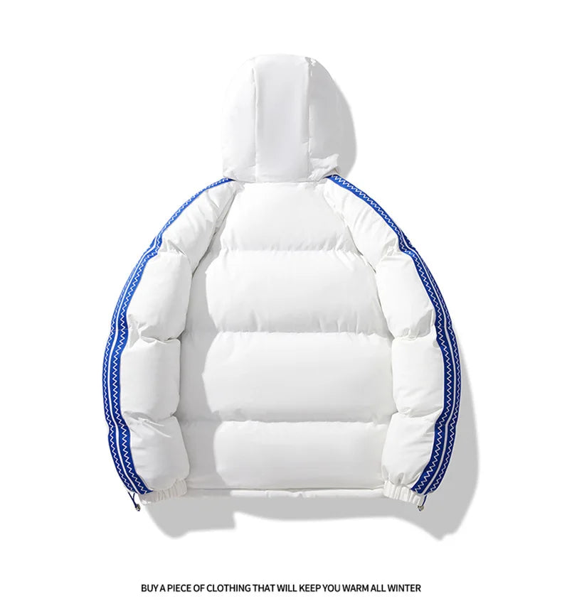 Veste Homme Hiver 2025 - Manteau Matelassé Capuche Chaud Ample