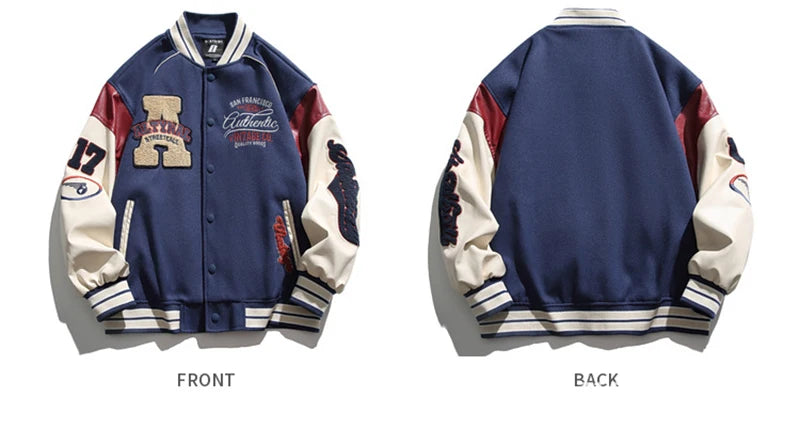 Veste Baseball Homme 2024 - Blouson Broderie Style Universitaire