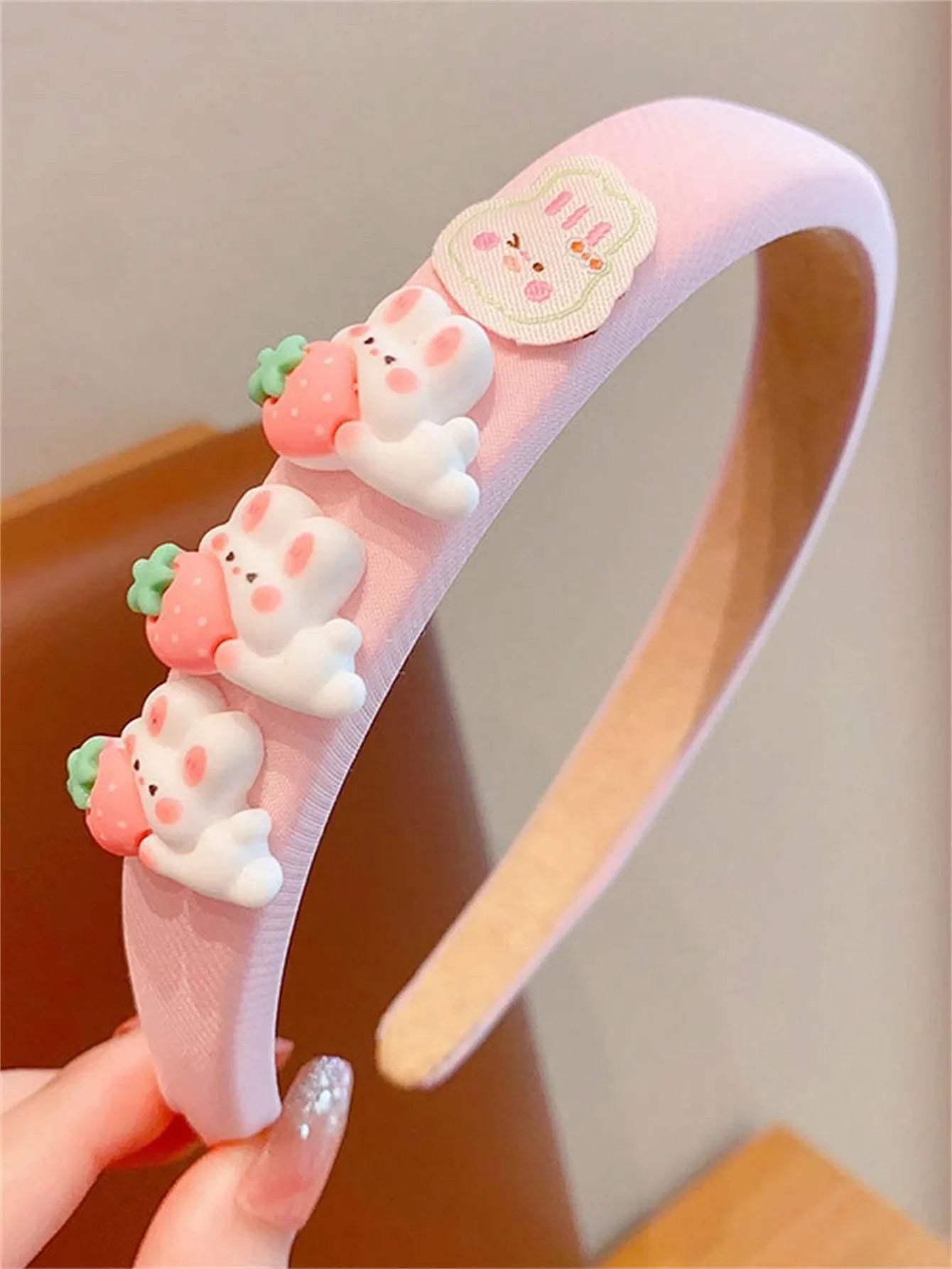Serre-tête Bébé Fille – Motif Lapin & Fleur, Mignon et Confortable