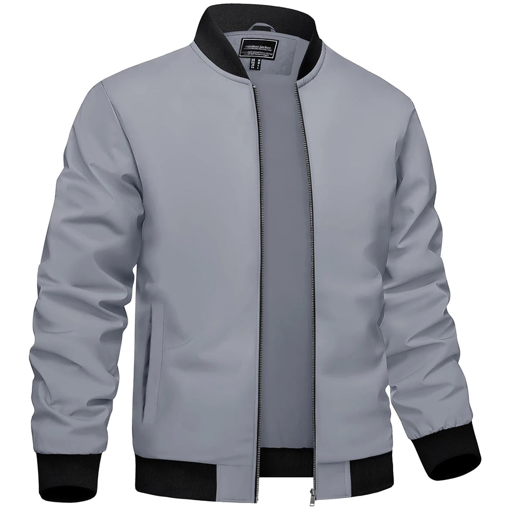 Veste Homme Bomber Légère - Coupe-Vent Imperméable Sport Outdoor