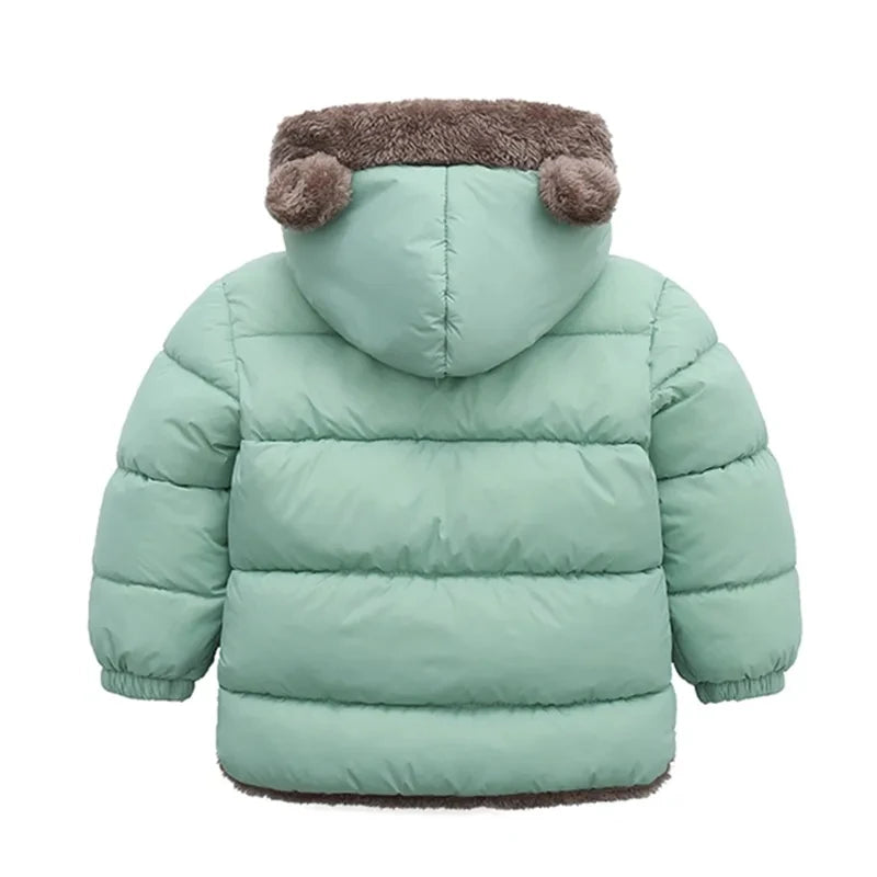 Veste Enfant Épaisse à Capuche - Manteau Chaud Garçon Fille 2-6 Ans