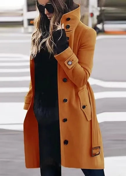 Manteau Chaud pour Femme - Veste Automne Hiver Col Rabattu