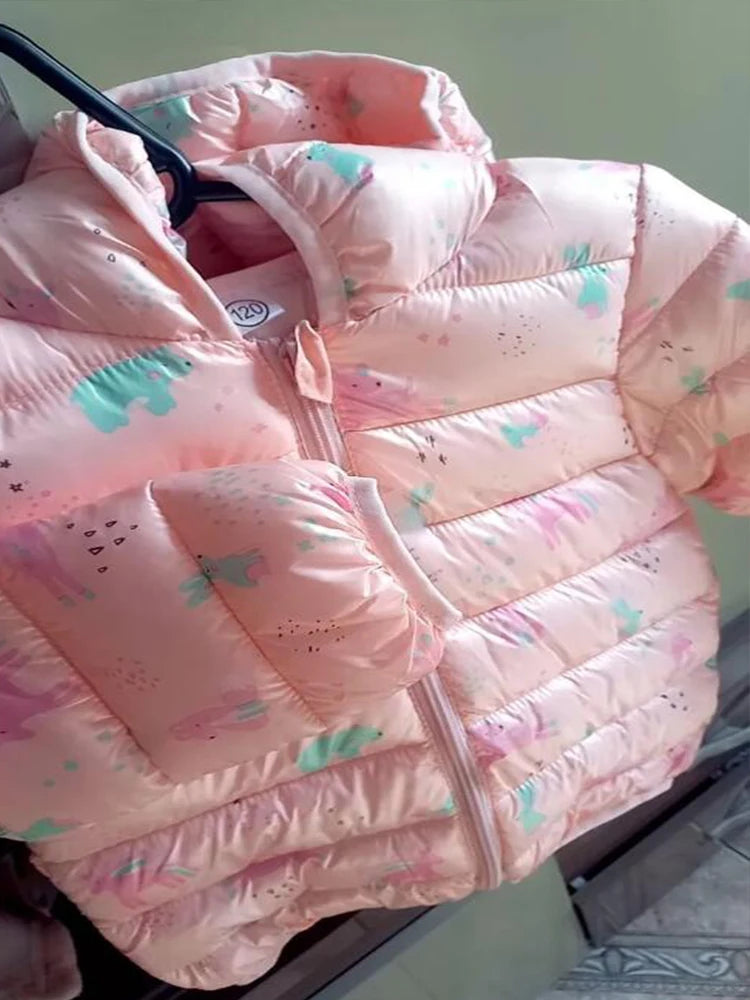 Doudoune Enfant à Capuche Dinosaure - Manteau Léger Automne Hiver 0-5 Ans