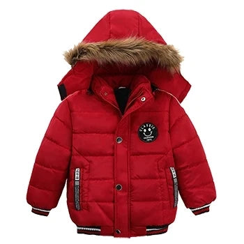 Veste Enfant Col Fourrure - Manteau Hiver Chaud à Capuche 2-6 Ans