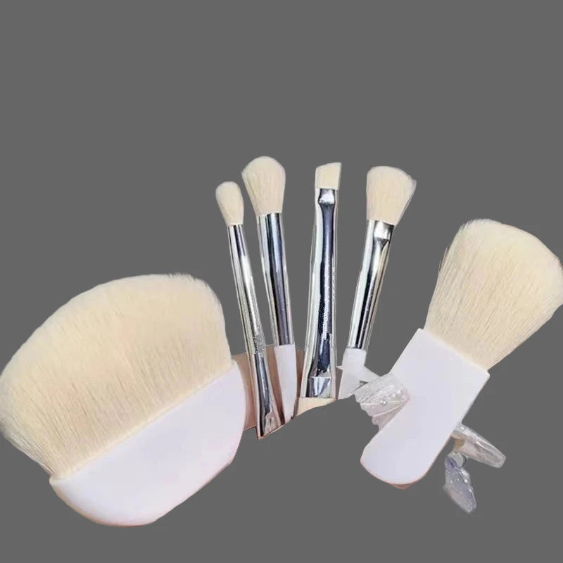 Set de 6 Pinceaux de Maquillage de Voyage Mini avec Boîte - MOONBIFFY
