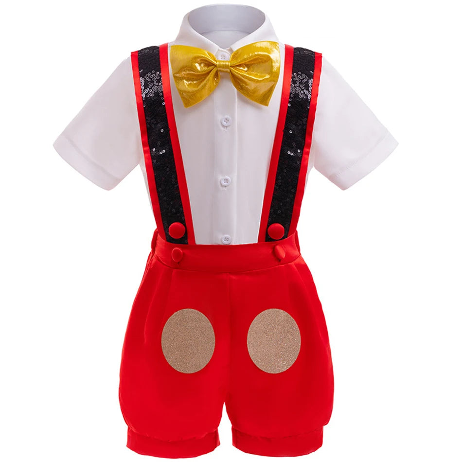 Déguisement Enfant Mickey – Costume Cosplay Anniversaire, Halloween & Fêtes (4-6 ans)