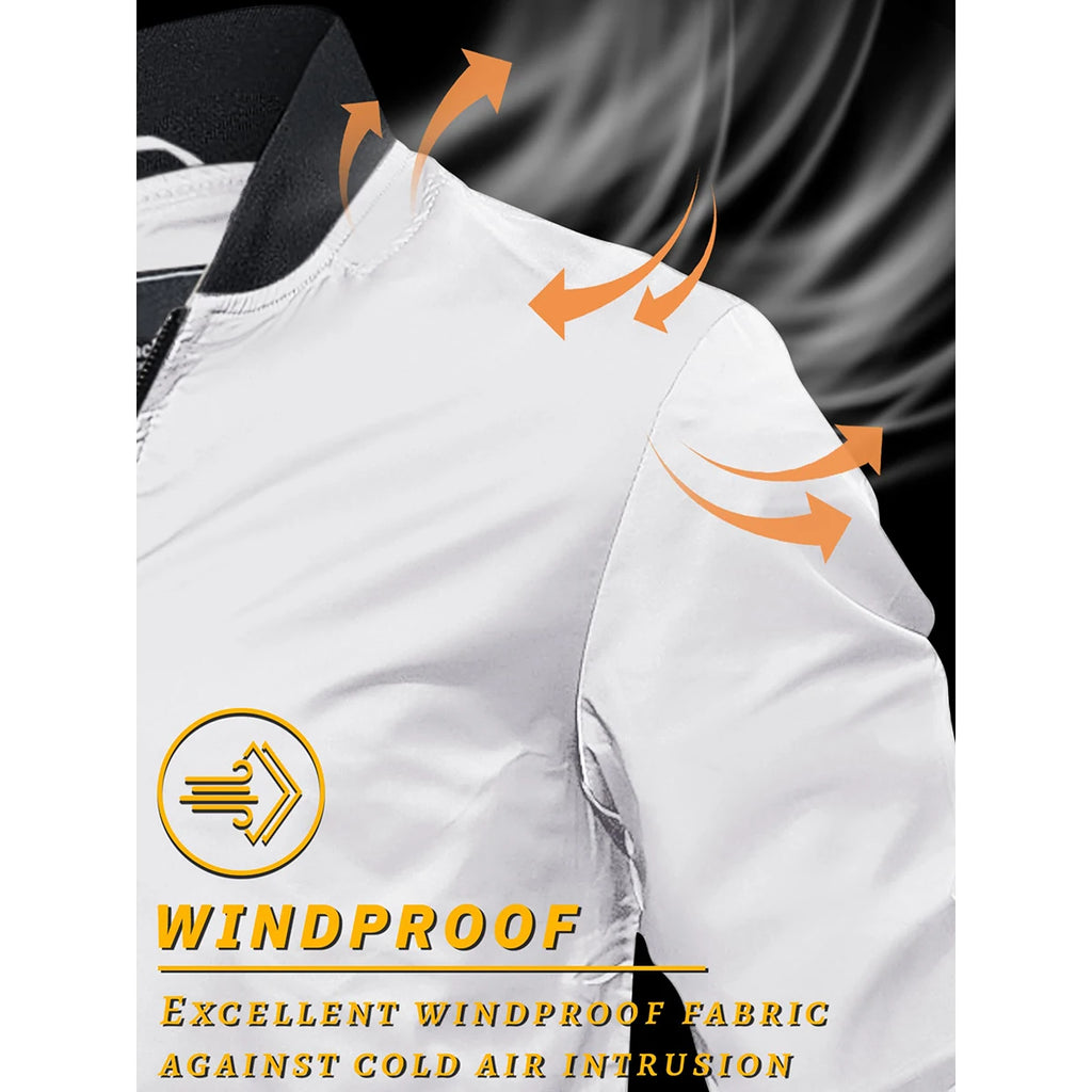 Veste Homme Bomber Légère - Coupe-Vent Imperméable Sport Outdoor