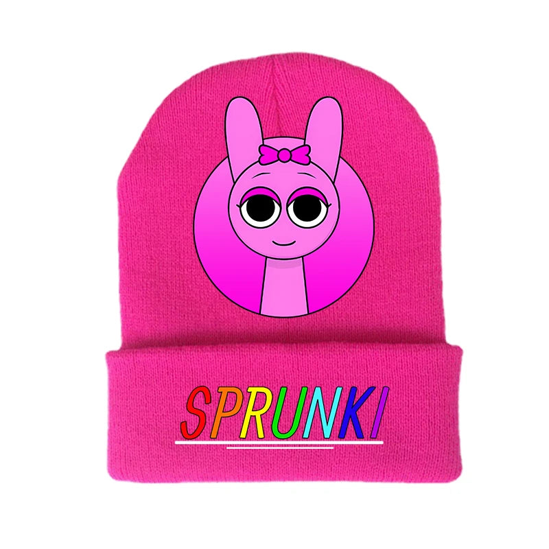 Bonnet Sprunki Enfant - Chapeau Tricoté Tendance Hiver Chaud