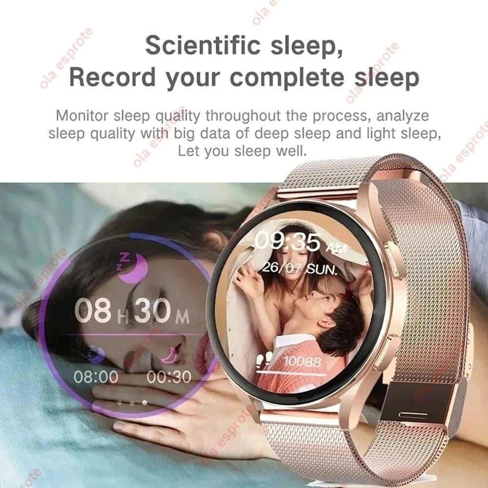 Montre Connectée Pro 1.39 Pouces - Appel Bluetooth, Cadrans Personnalisés, Musique, 6 Moniteurs Santé