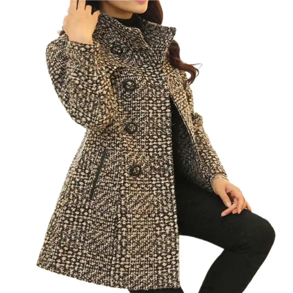 Cardigan Élégant en Tweed pour Femme - Veste Vintage Automne Hiver