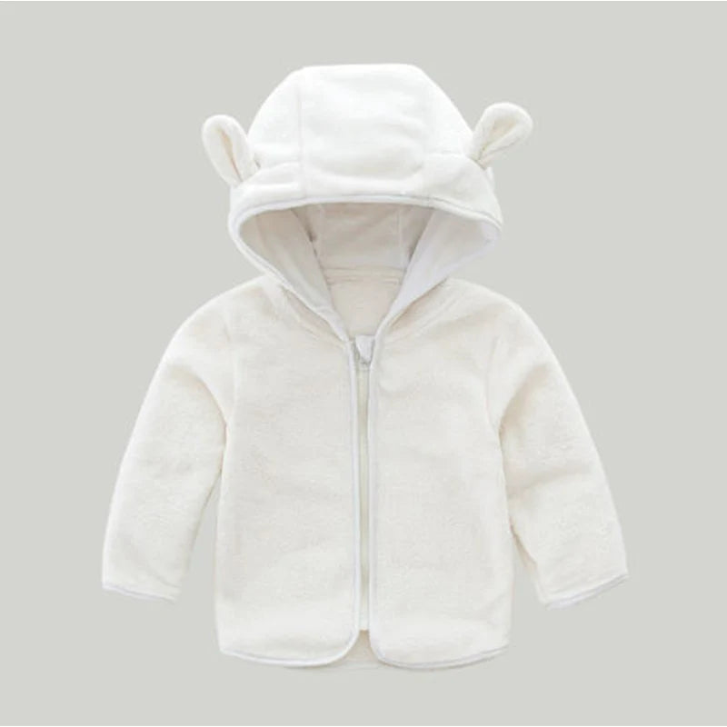 Manteau Bébé Fille à Capuche - Veste Automne Couleur Unie 9 Mois-4 Ans