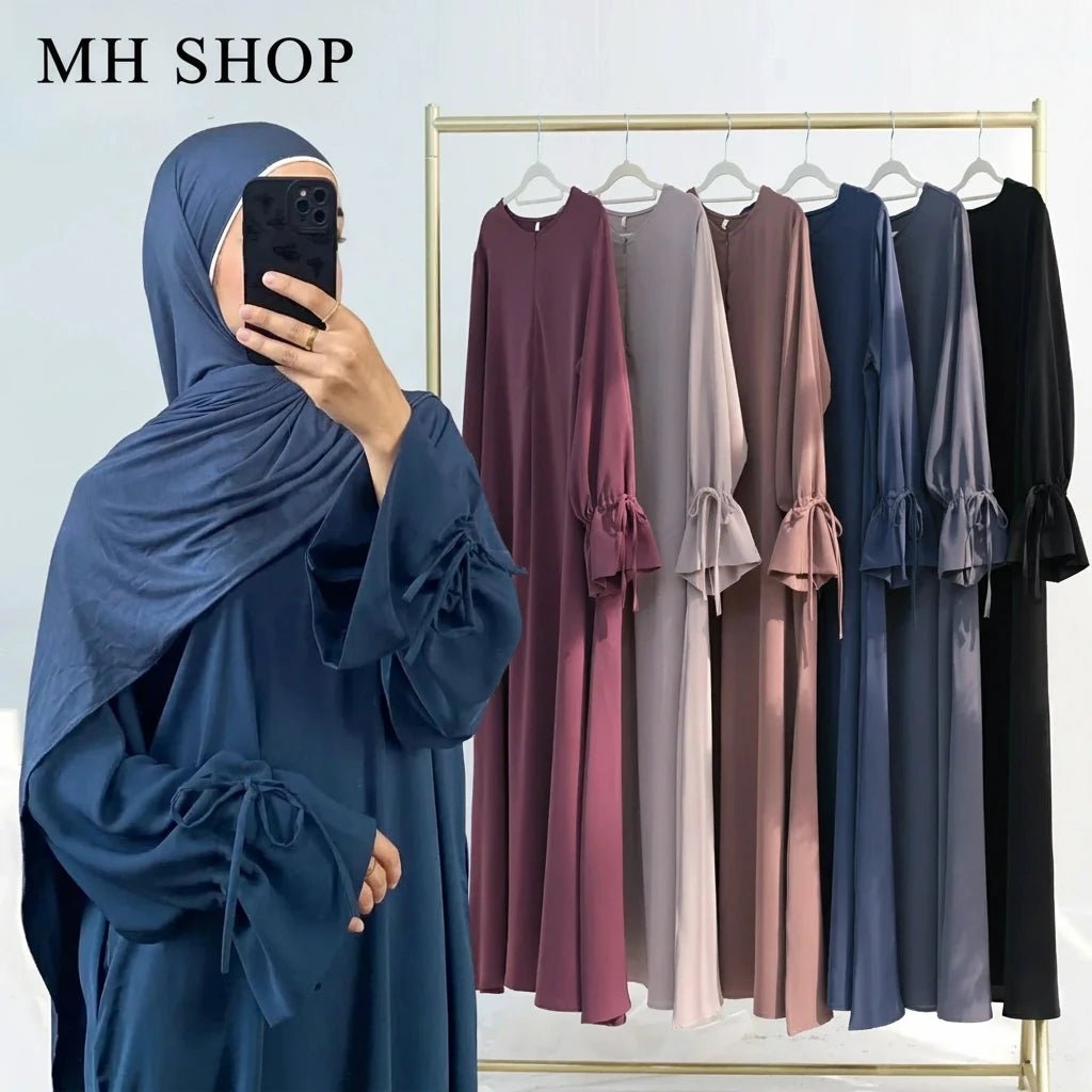 Abaya Musulmane Élégante - Robe Modeste Ramadan Dubai - MH KINDIA SHOP