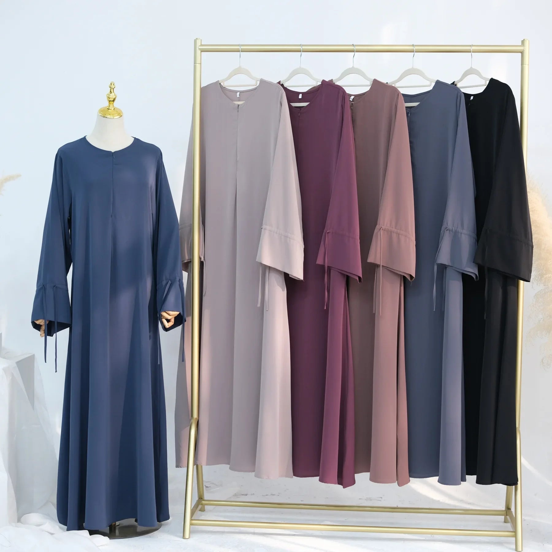 Abaya Musulmane Élégante - Robe Modeste Ramadan Dubai - MH KINDIA SHOP