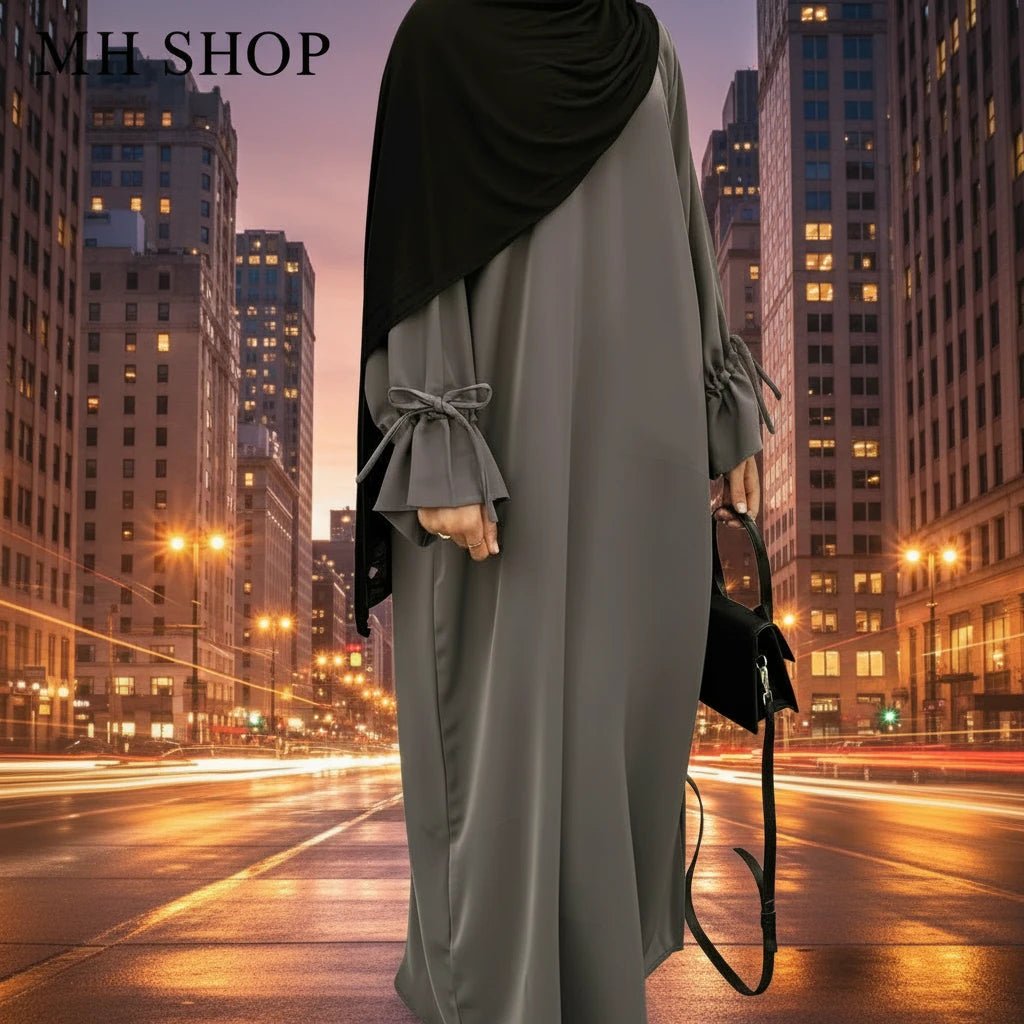 Abaya Musulmane Élégante - Robe Modeste Ramadan Dubai - MH KINDIA SHOP
