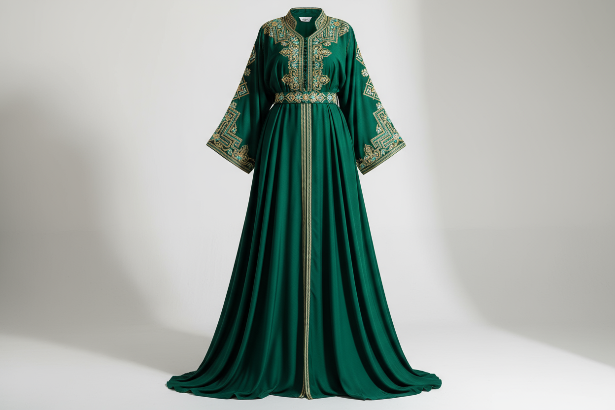Abaya Musulmane Ramadan - Robe Longue Dubai Kaftan Maroc Turquie