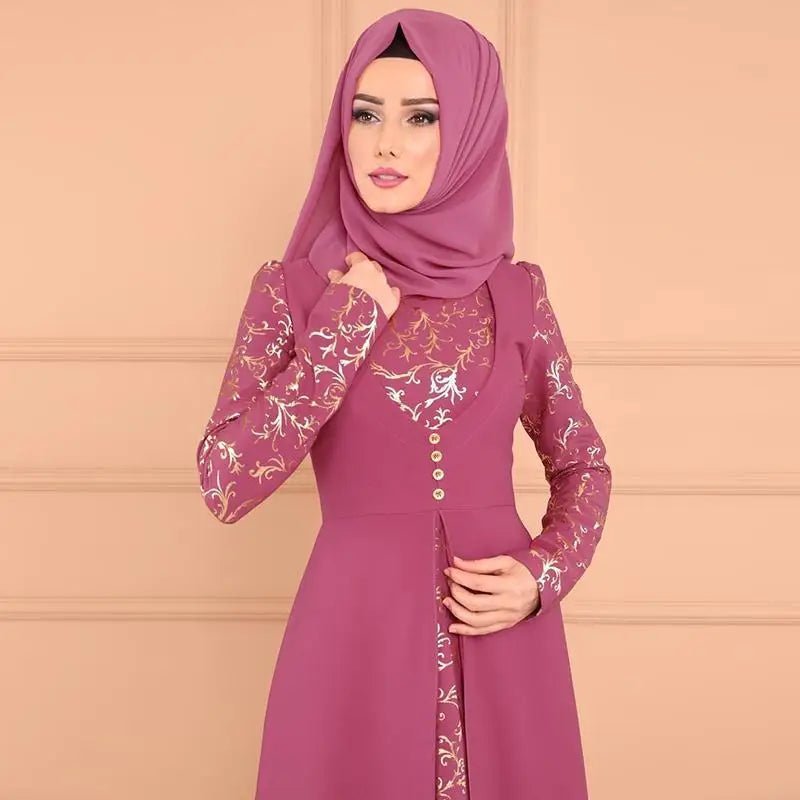 Abaya Musulmane Ramadan - Robe Longue Dubai Kaftan Maroc Turquie - MH KINDIA SHOP