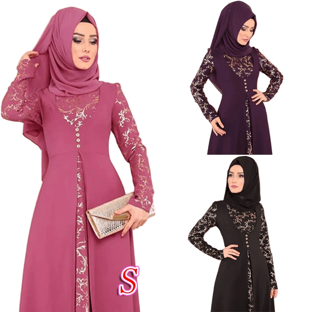 Abaya Musulmane Ramadan - Robe Longue Dubai Kaftan Maroc Turquie - MH KINDIA SHOP