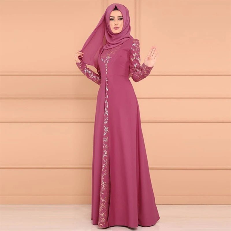 Abaya Musulmane Ramadan - Robe Longue Dubai Kaftan Maroc Turquie - MH KINDIA SHOP