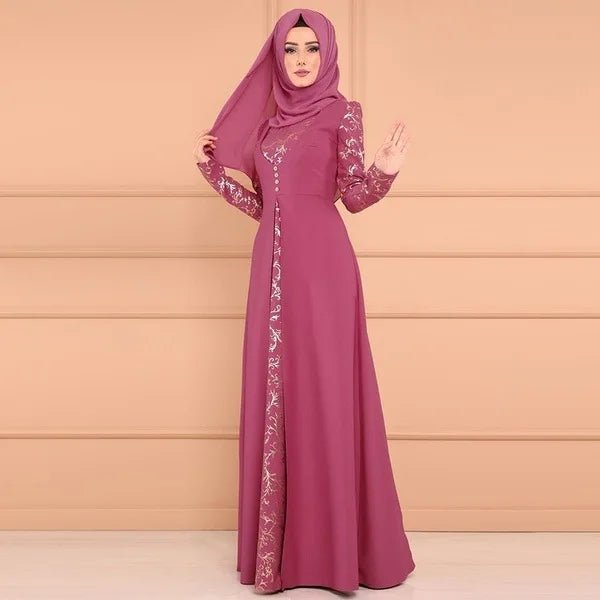 Abaya Musulmane Ramadan - Robe Longue Dubai Kaftan Maroc Turquie - MH KINDIA SHOP