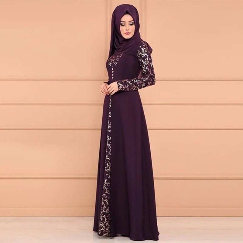 Abaya Musulmane Ramadan - Robe Longue Dubai Kaftan Maroc Turquie - MH KINDIA SHOP