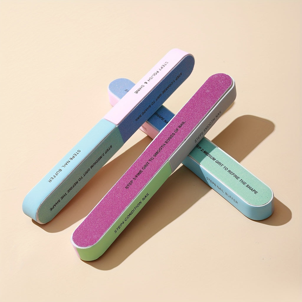 Outil de Polissage des Ongles 7 Faces - Manucure et Pédicure Facile avec Coupe Nette